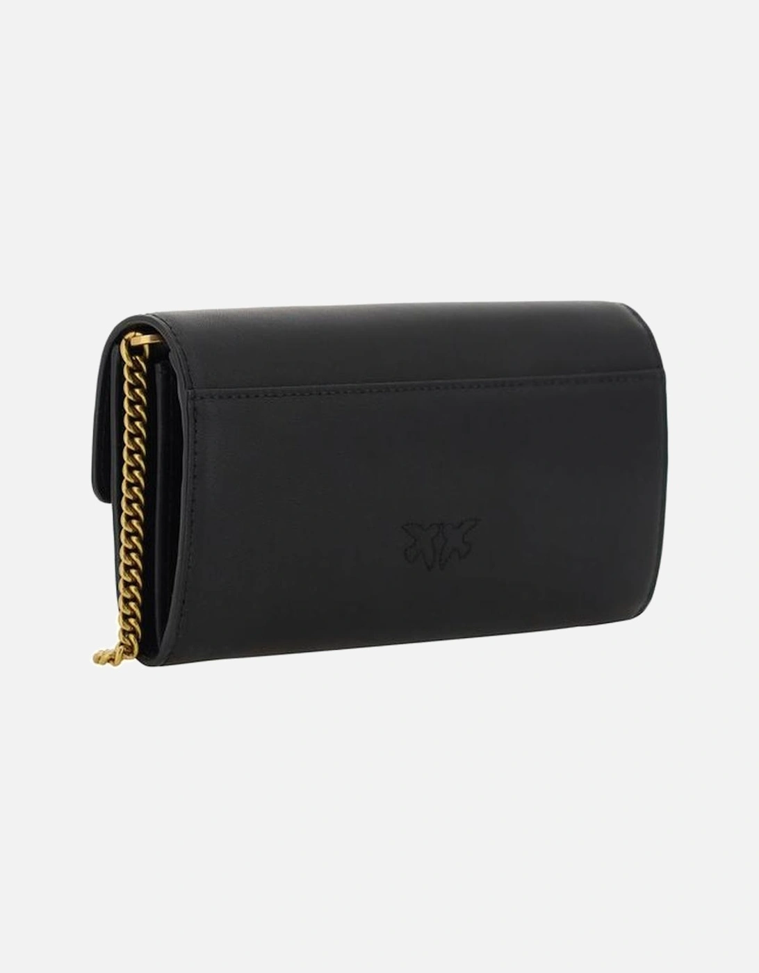 Calfskin One Love Wallet with Chain Strap Women - Black