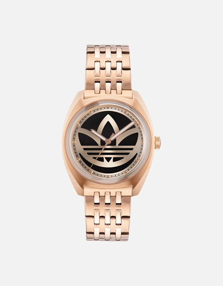 Quartz Stainless Steel Analog Watch with Black Dial Women - Multicolor