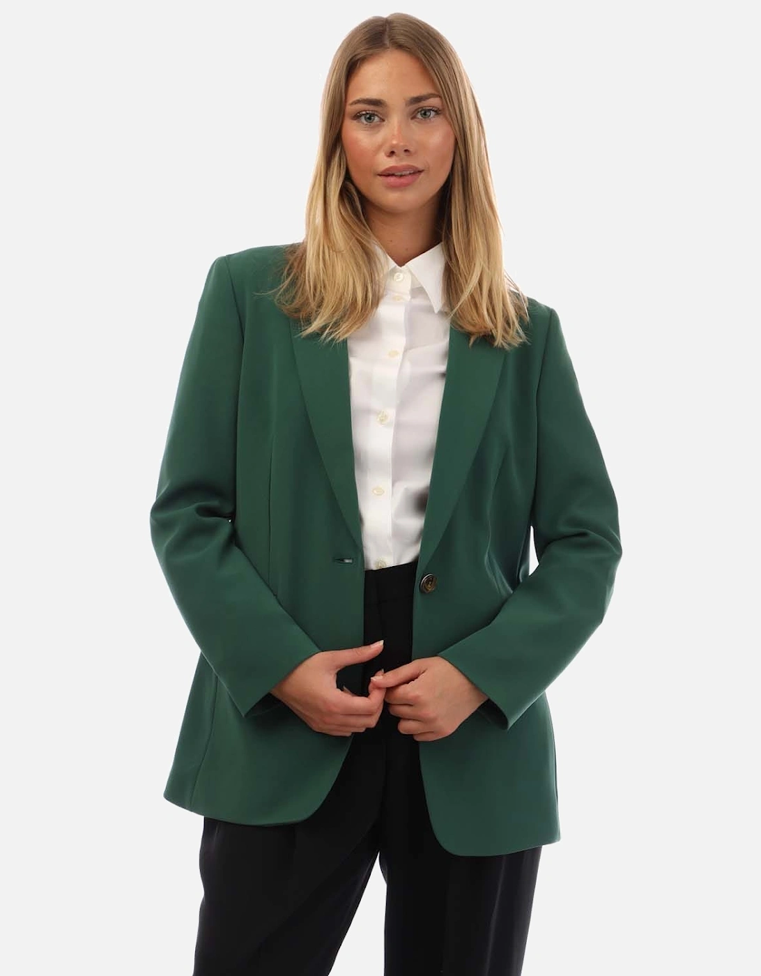 Hugo Boss Women's Jocaluah Regular-Fit Blazer - Green - Size: 10