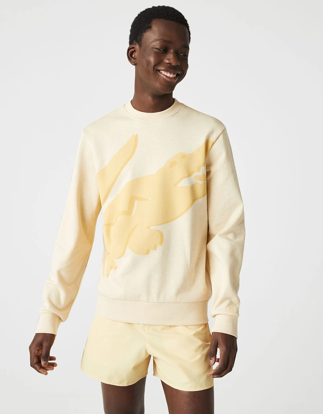 Lacoste Men's Classic Fit Big Logo Sweatshirt - Yellow - Size: 40