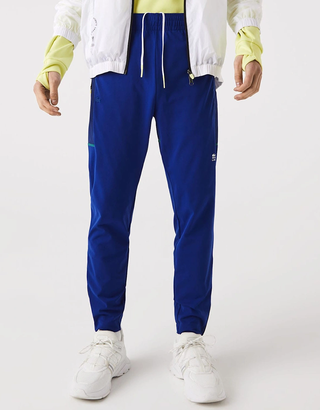 Lacoste Men's Sport Zip Pockets Tapered Tracksuit Bottoms - Multi - Size: M