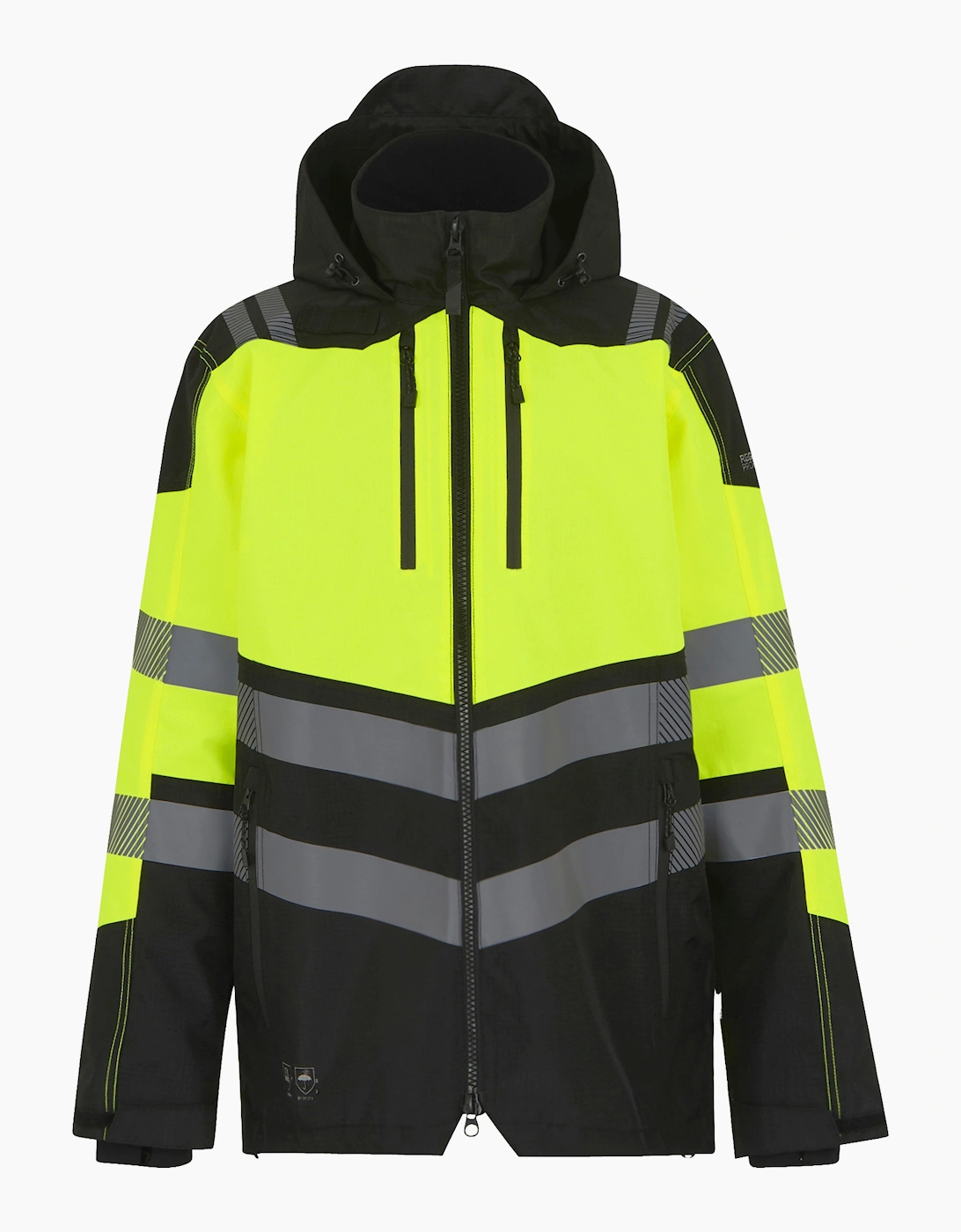 Regatta Women's Multi/Black Professional Mens High-Vis Waterproof Jacket - Size: 12