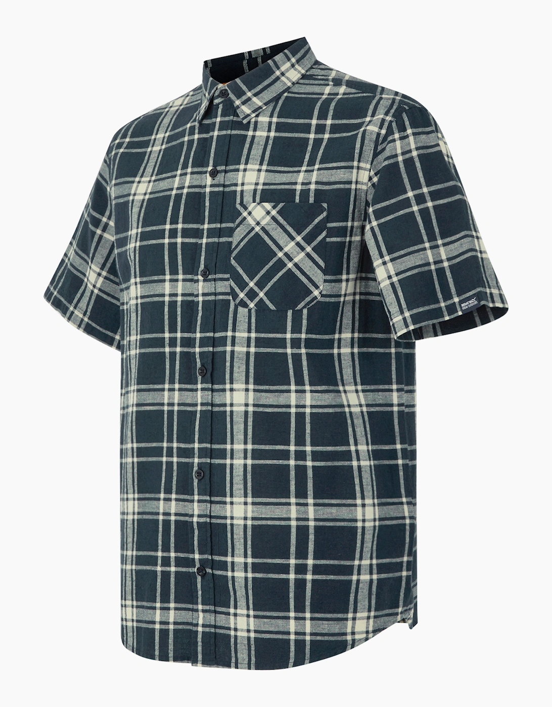 Regatta Men's Loran Short-Sleeved Shirt - Navy - M - Navy - 90% Cotton/10% Linen - Image 3