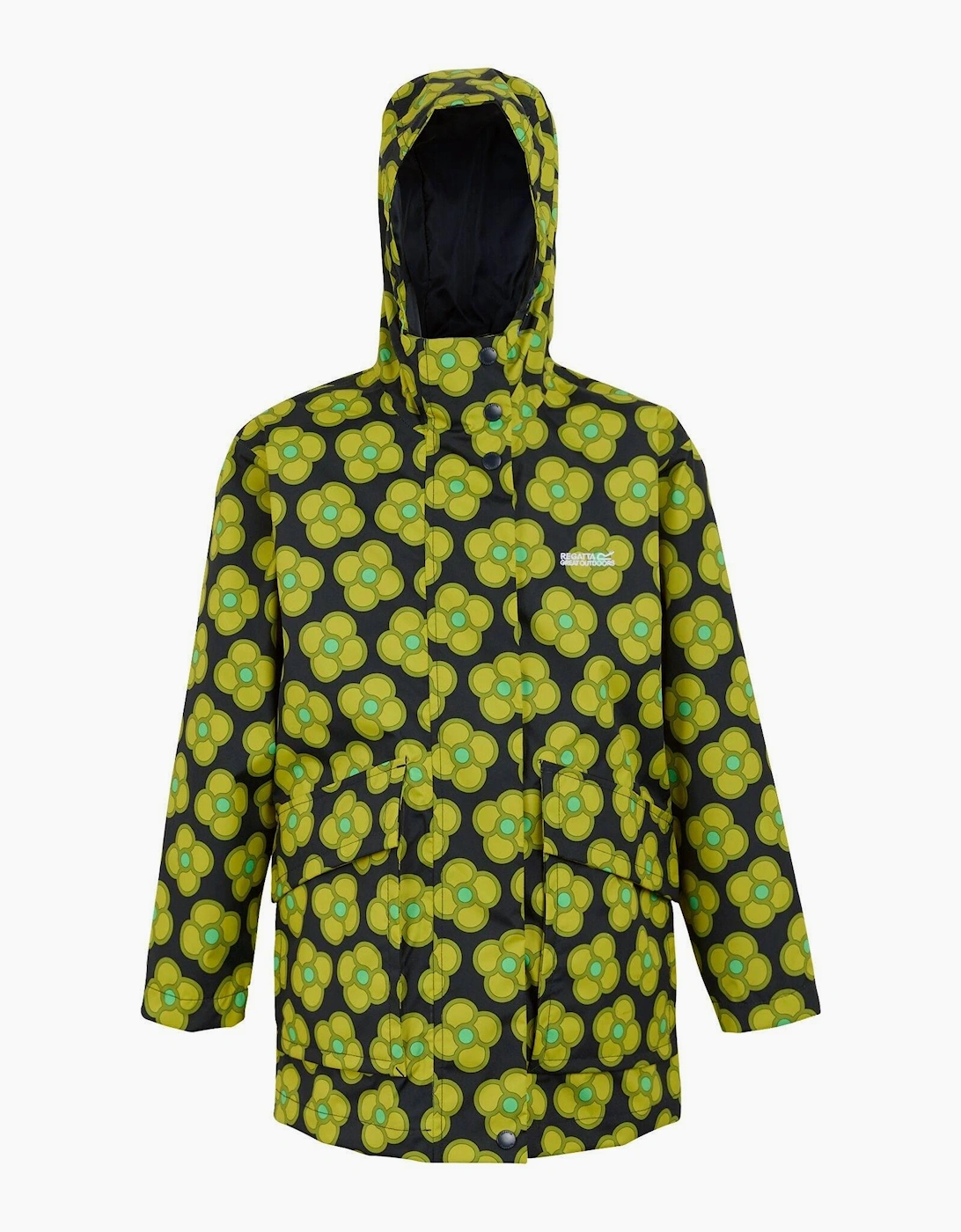 Regatta Regatta Childrens/Kids Orla Kiely Swing Spinning Flower Waterproof Jacket - Navy