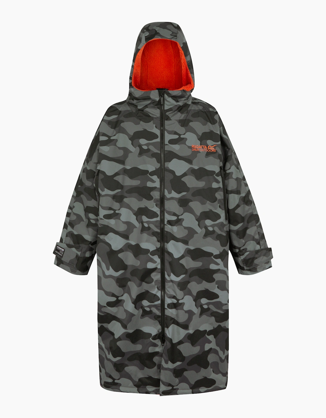 Regatta (Xs-S, Grey/Black) Unisex Adult Camo Changing Robe - Image 3