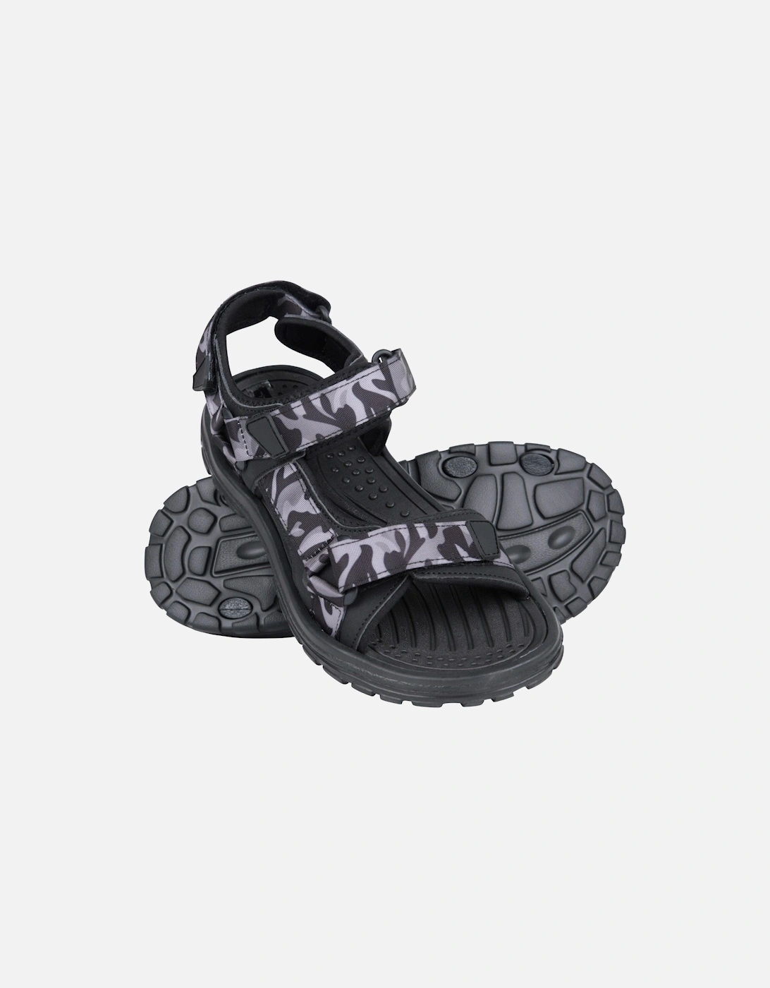 Mountain Warehouse Men's Grey Crete Camo Sandals - Size: 10