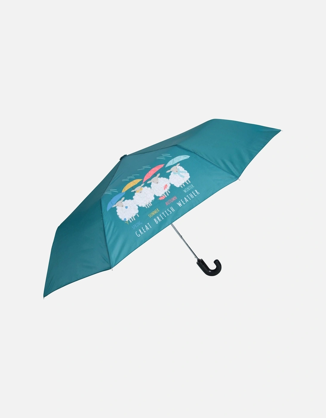 Mountain Warehouse Unisex Blue/Green Floral Walking Folding Umbrella - Size: One Size