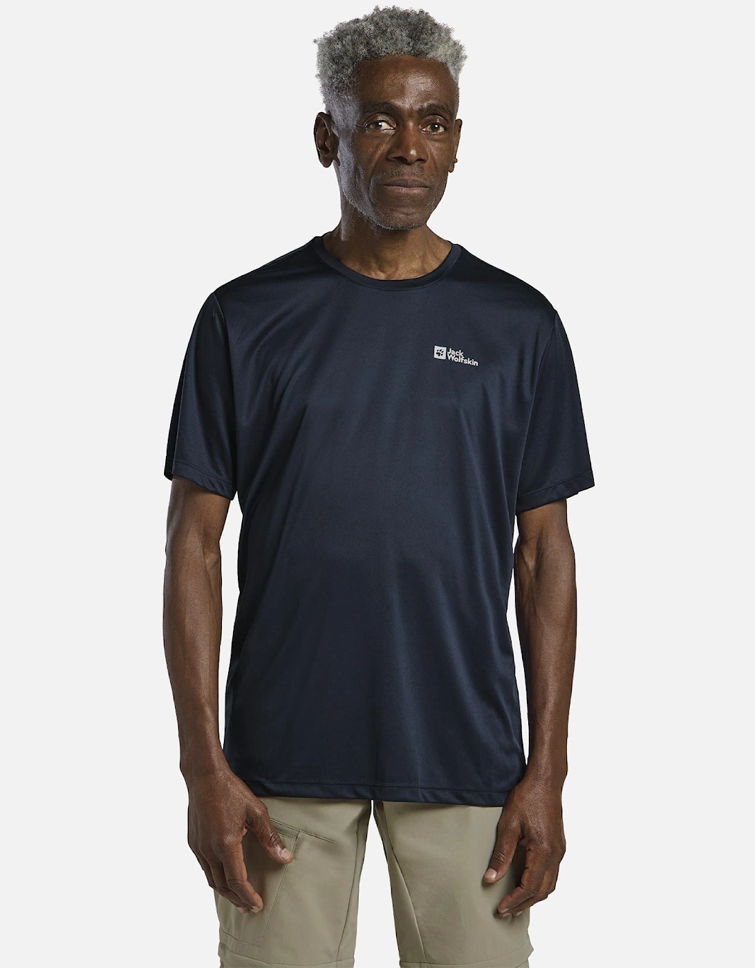Jack Wolfskin Men's Black Tech Short Sleeve T-Shirt - : 40/Regular L