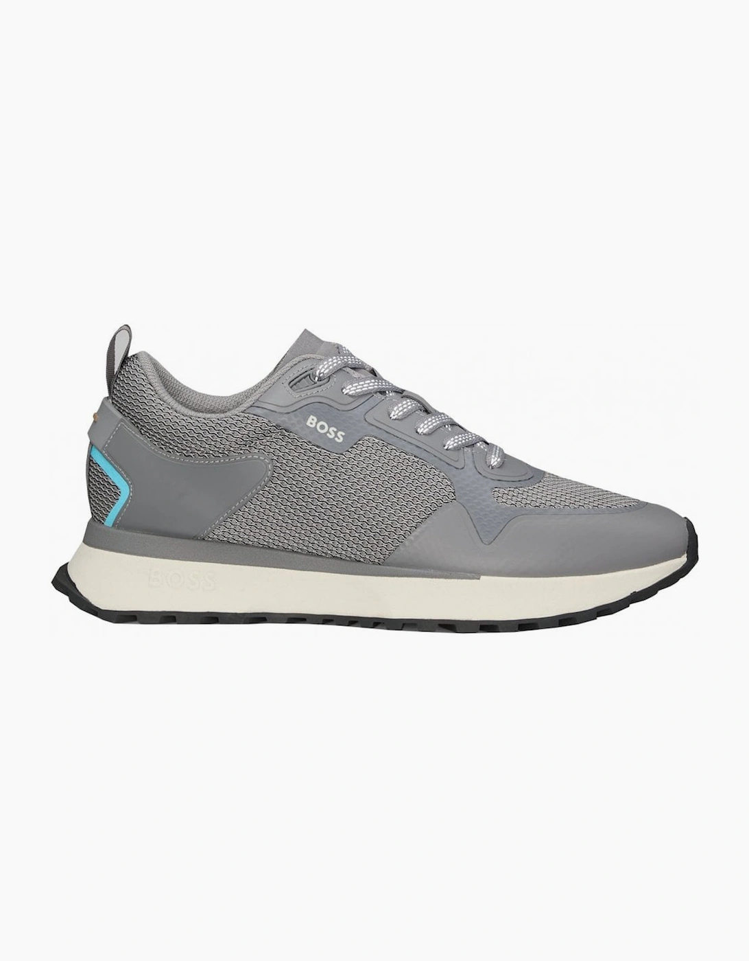 Men's Hugo Boss Men's Grey Jonah Runn Trainers - Size: 11