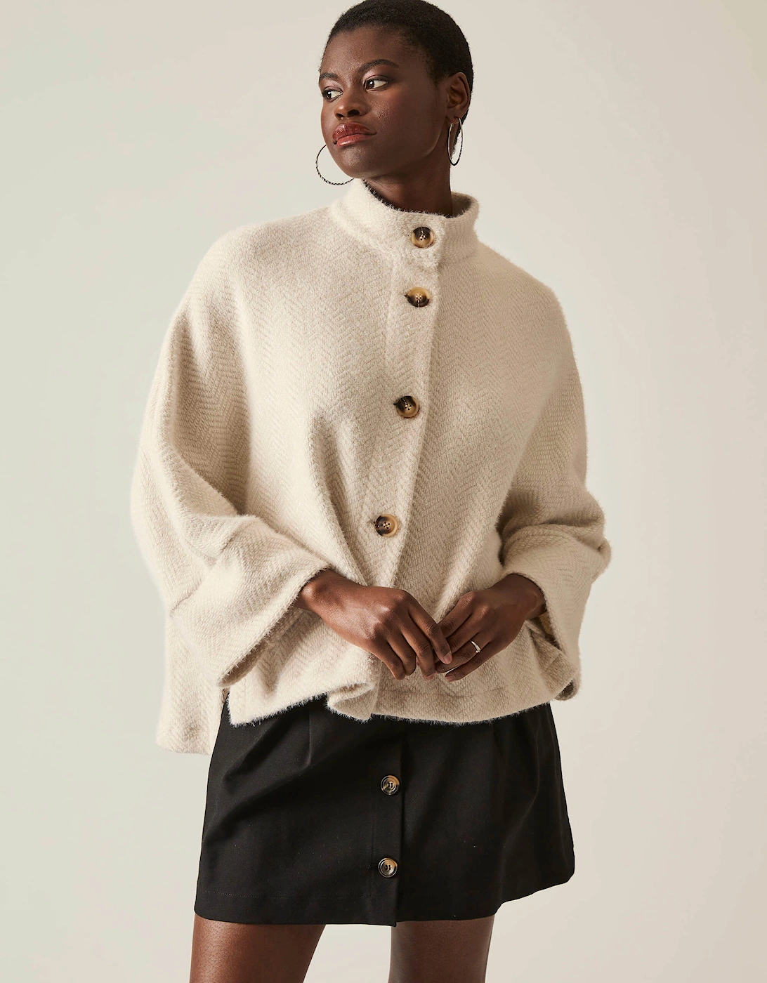 James Lakeland Women's Batwing Cream Jacket - Tan - Size: 12