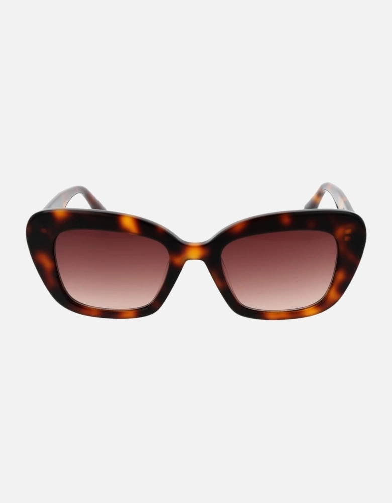 Cat Eye Gradient Full-Rim Acetate Sunglasses Women - Brown