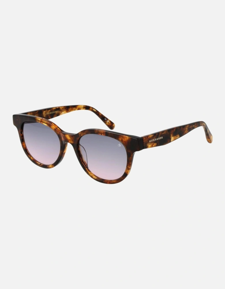 Round Gradient Lenses Full-Rim Sunglasses Women - Brown