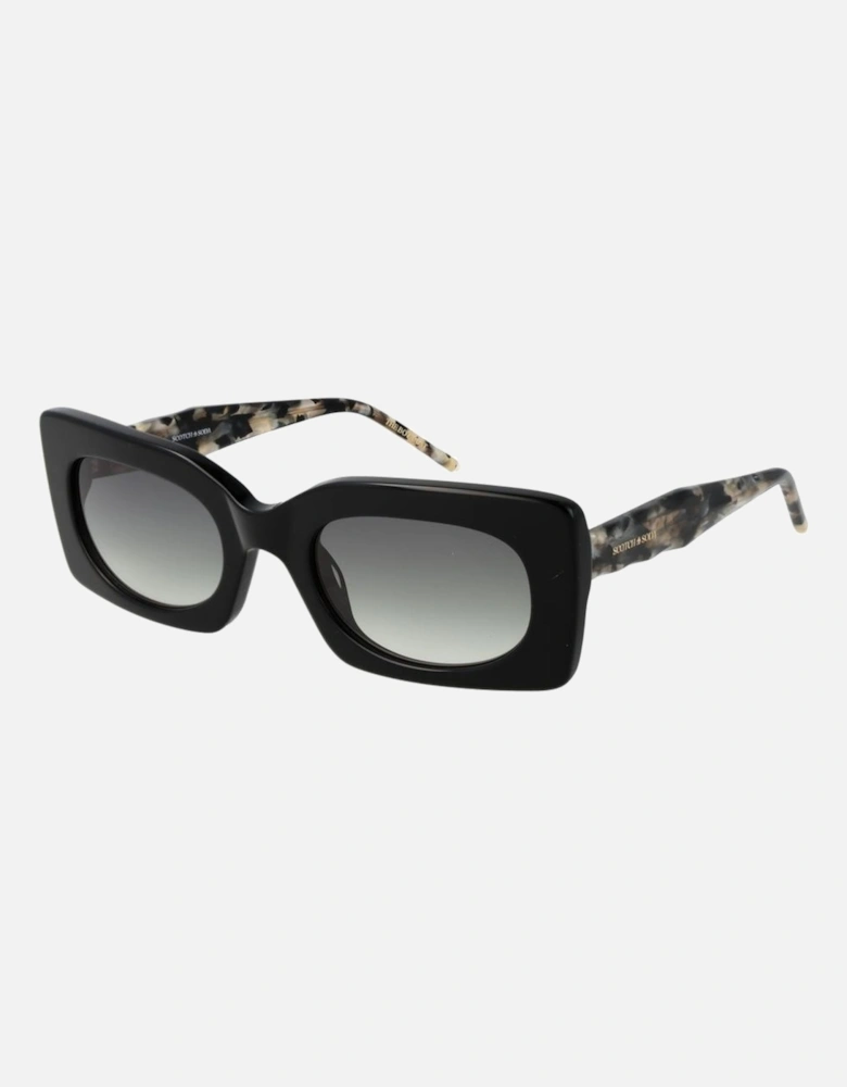 Rectangular Full-Rim Gradient Sunglasses Women - Black