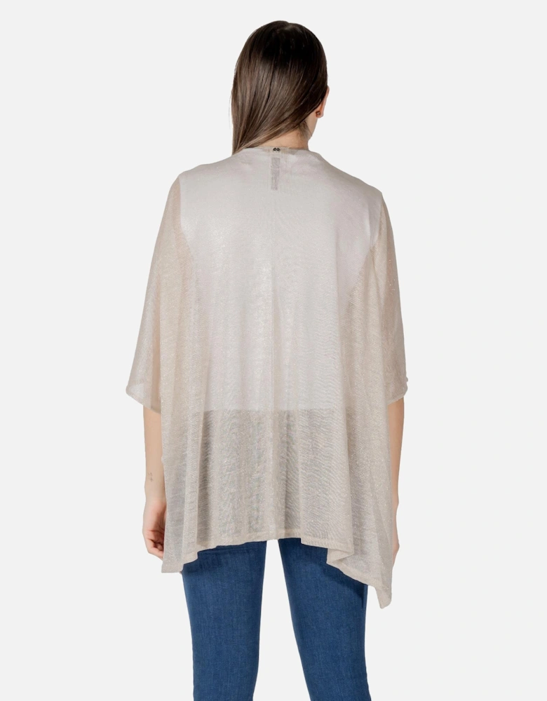 Short Sleeve Acrylic Cardigan Women - Gold Sweaters