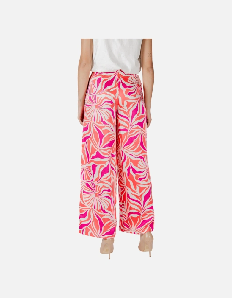 Zip and Button Front Pocket Trousers Women - Pink Pants
