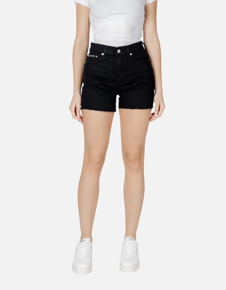 Classic Zip and Button Shorts with Pockets Women - Black