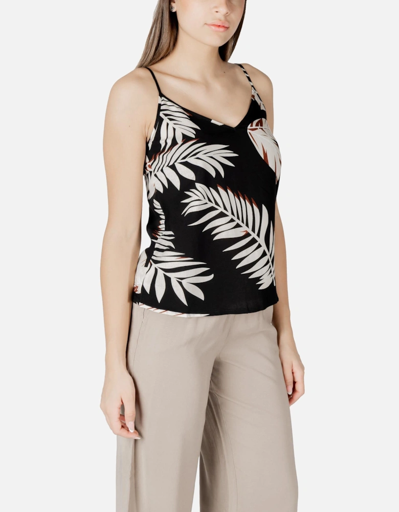 Floral V-Neck Strappy Top Women - Beige