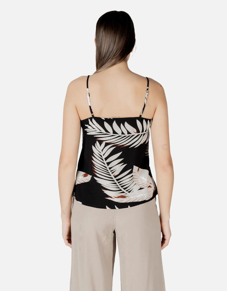 Floral V-Neck Strappy Top Women - Beige