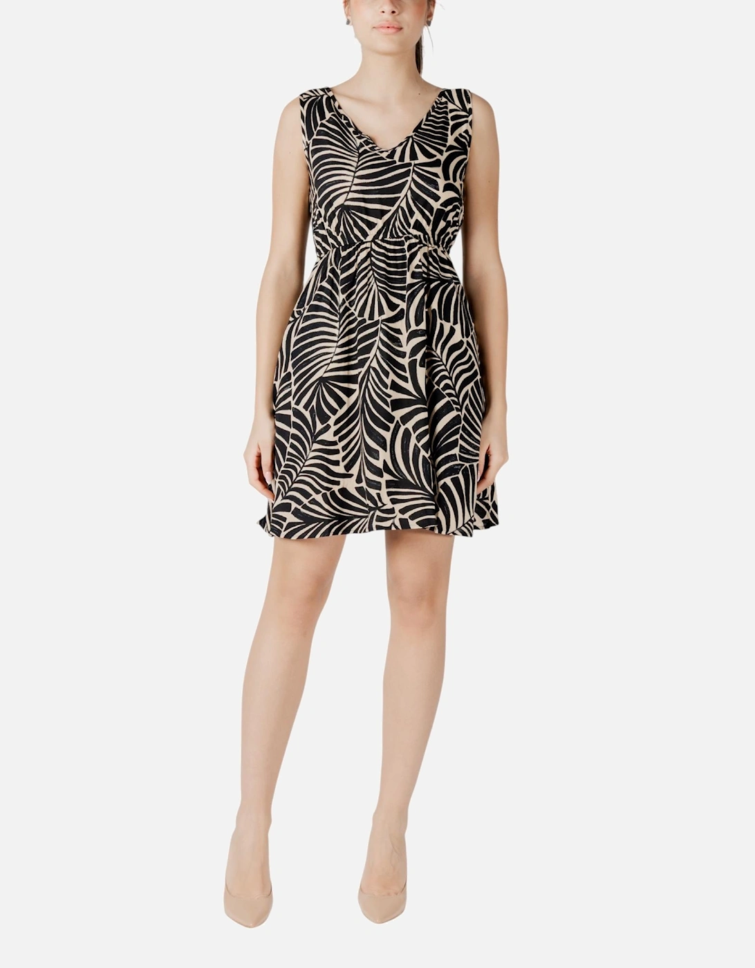 Floral Sleeveless V-Neck Dress Women - Black Dresses, 4 of 3