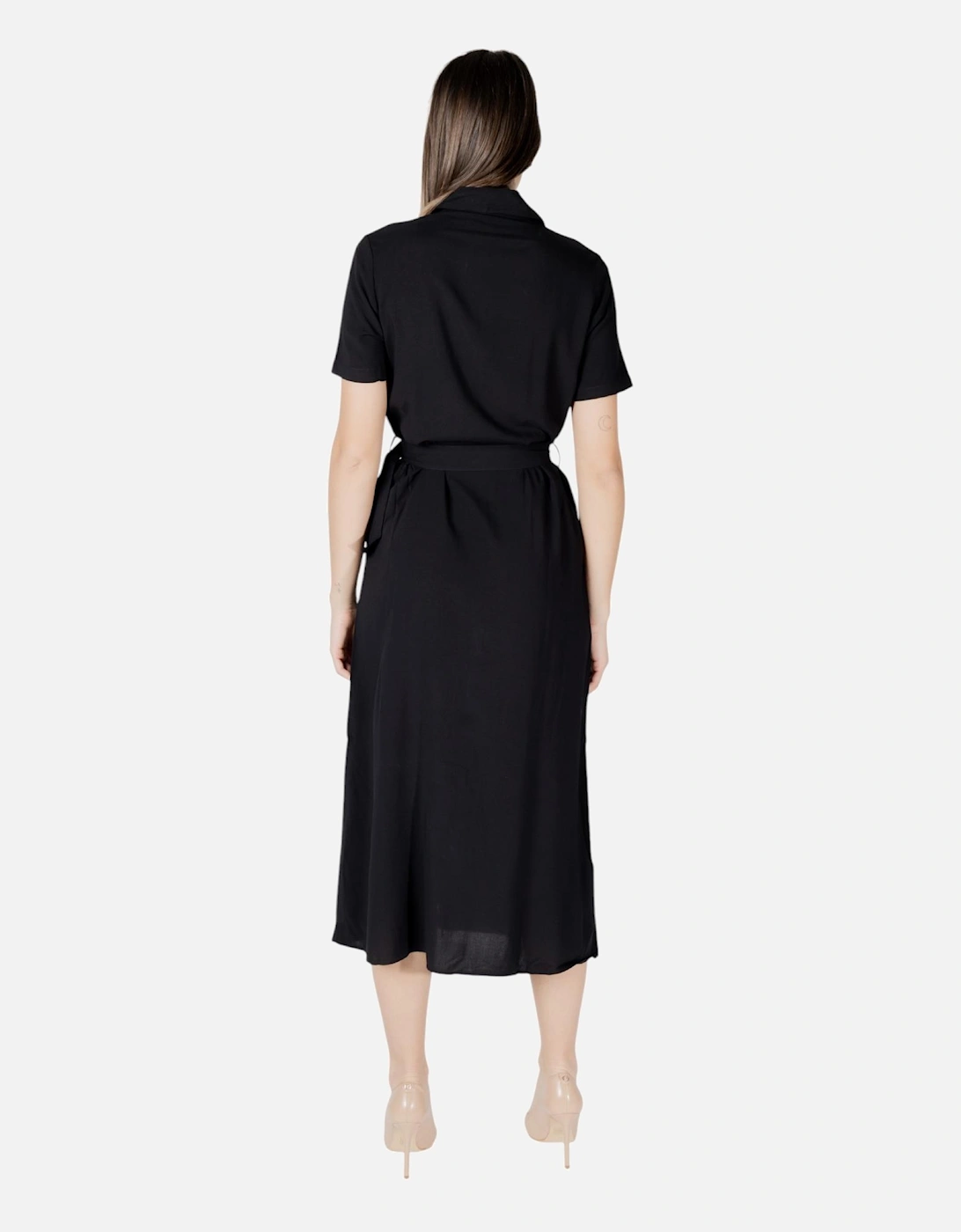 Short Sleeve Button-Up Dress Women - Beige Dresses