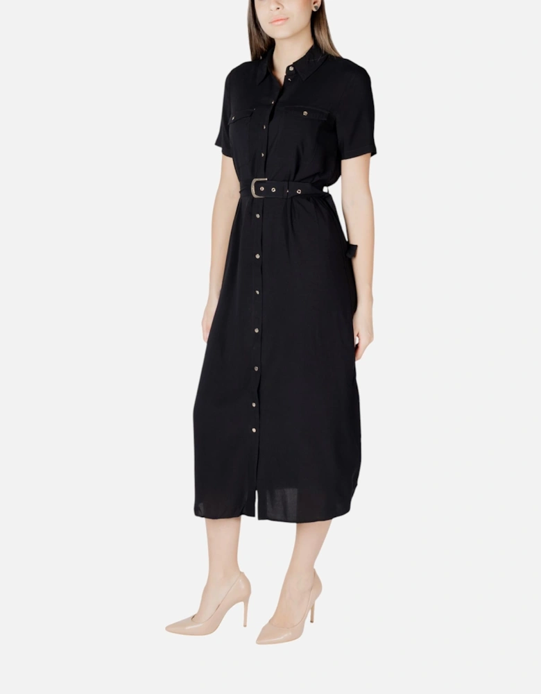 Short Sleeve Button-Up Dress Women - Beige Dresses