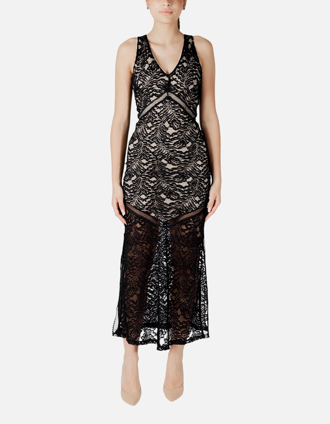 Sleeveless V-Neck Dress Women - Black Dresses, 4 of 3