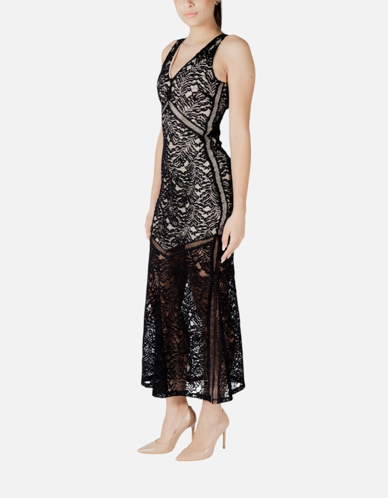 Sleeveless V-Neck Dress Women - Black Dresses
