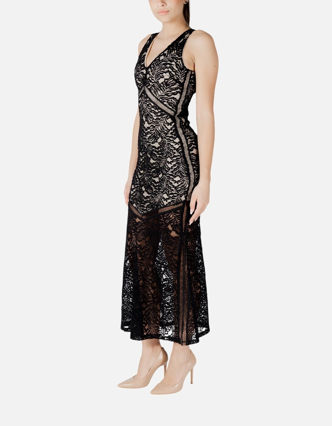 Sleeveless V-Neck Dress Women - Black Dresses