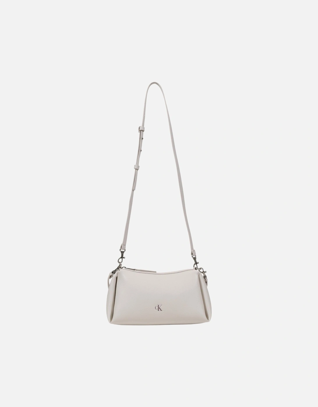 Calvin Klein Women's Cream Zip Fastening Bag With Inside Pockets - Beige - Size: One Size