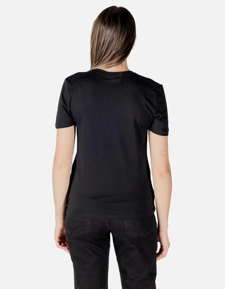 Organic Cotton Printed T-shirt Women - Black Shirts
