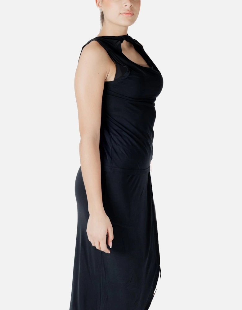 Sleeveless Round Neck Modal-Blend Top Women - Black
