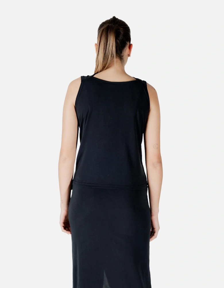 Sleeveless Round Neck Modal-Blend Top Women - Black