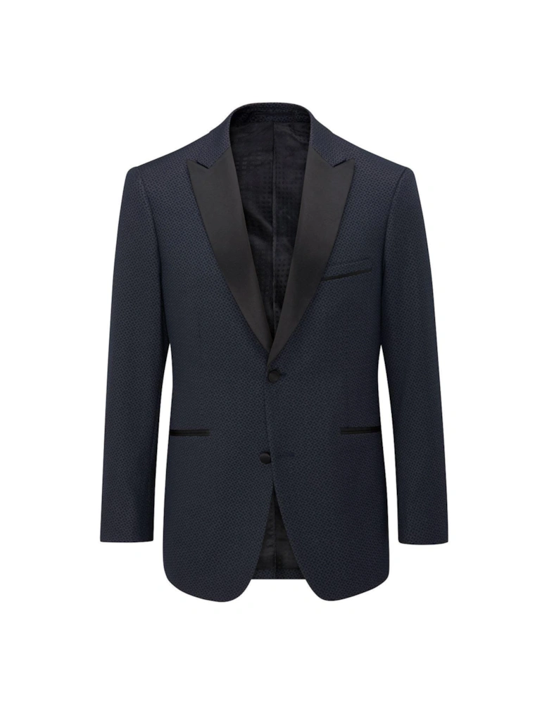 Cuba Tailored Fit Tuxedo Suit Jacket - Navy