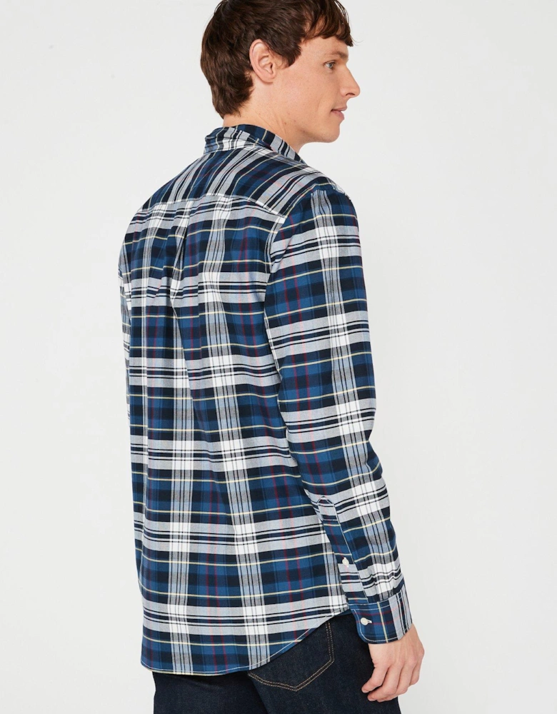 Regular Fit Heritage Plaid Oxford Shirt - Dark Blue