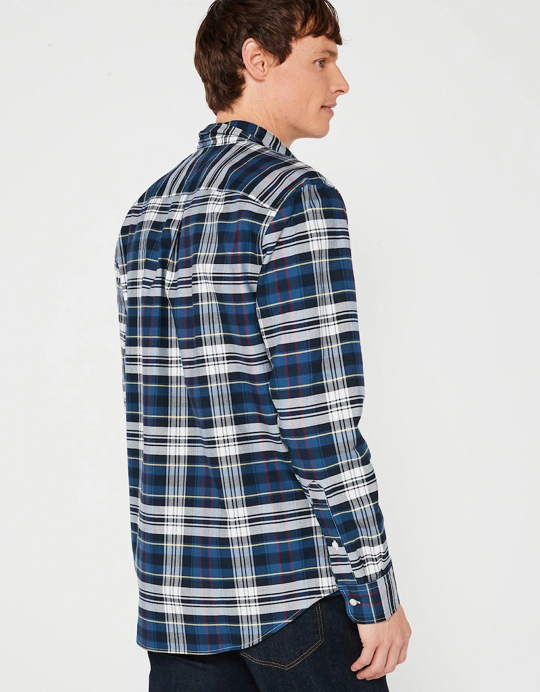 Regular Fit Heritage Plaid Oxford Shirt - Dark Blue