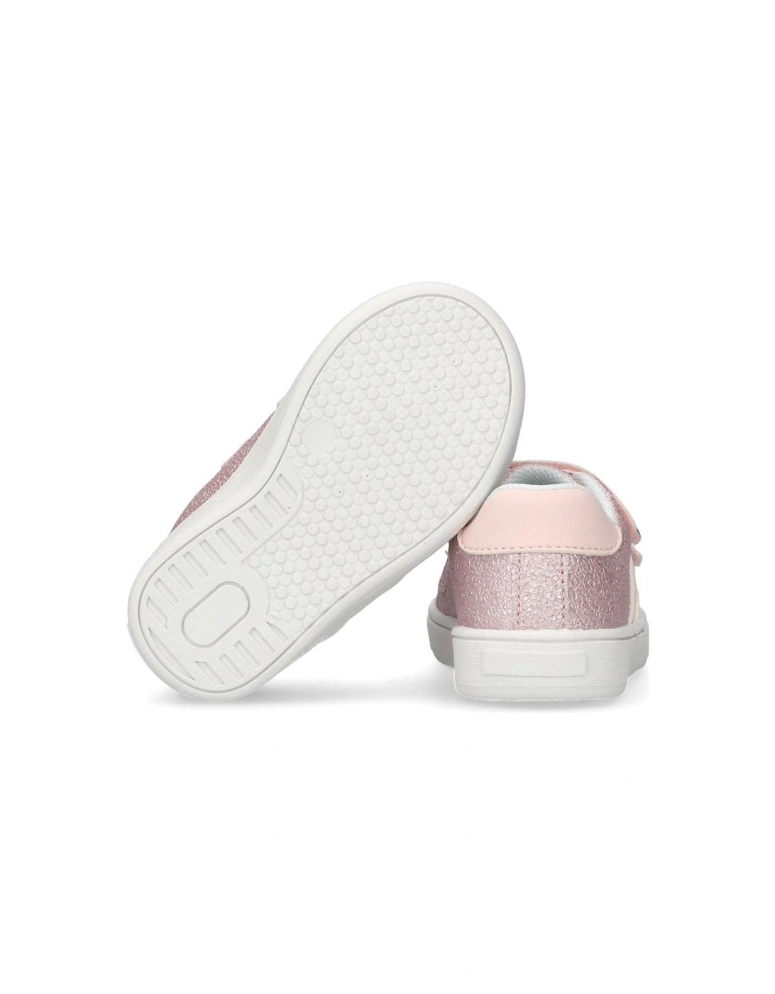 Girls Logan Flag Low Cut Velcro Trainers - Pink