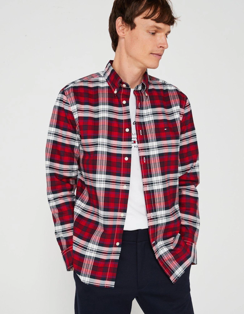 Regular Fit Heritage Plaid Oxford Shirt - Red