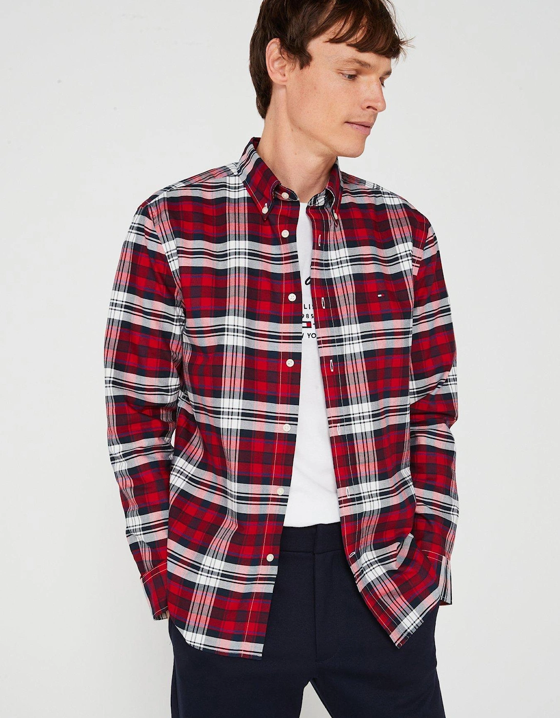 Regular Fit Heritage Plaid Oxford Shirt - Red