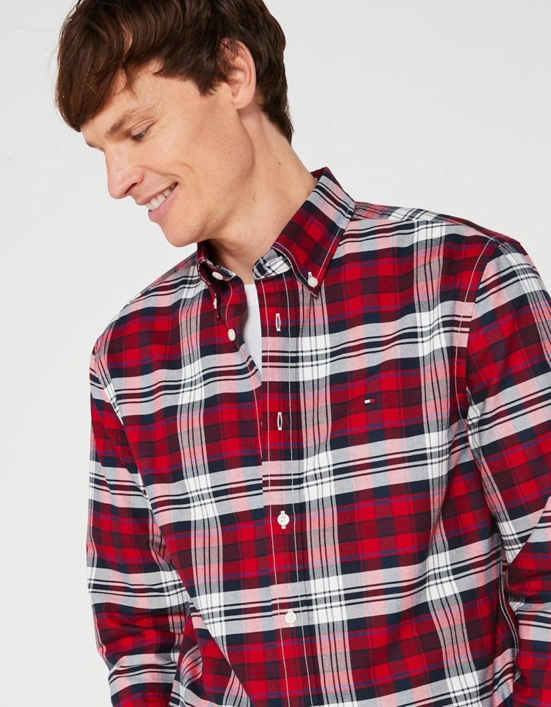 Regular Fit Heritage Plaid Oxford Shirt - Red