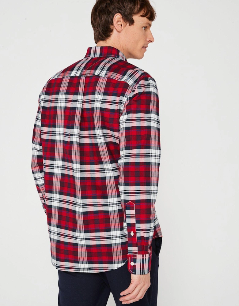 Regular Fit Heritage Plaid Oxford Shirt - Red