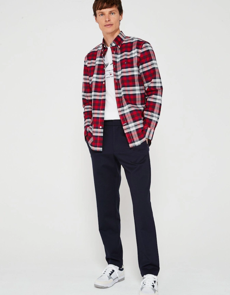 Regular Fit Heritage Plaid Oxford Shirt - Red