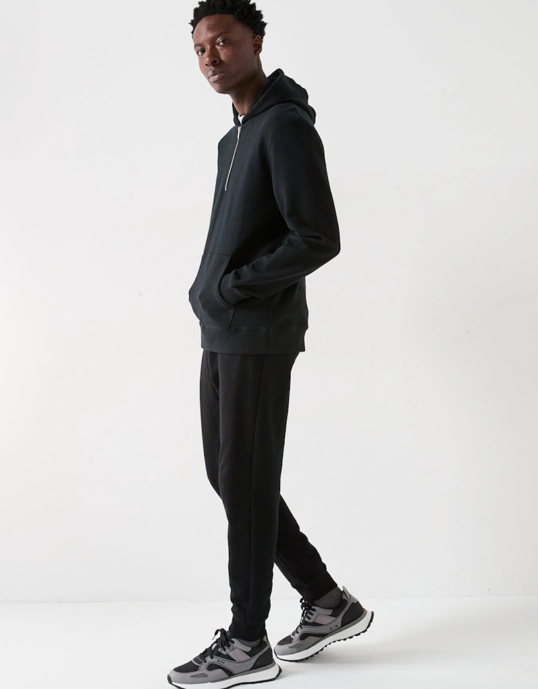 Ottoman Quarter Zip Hoody - Black