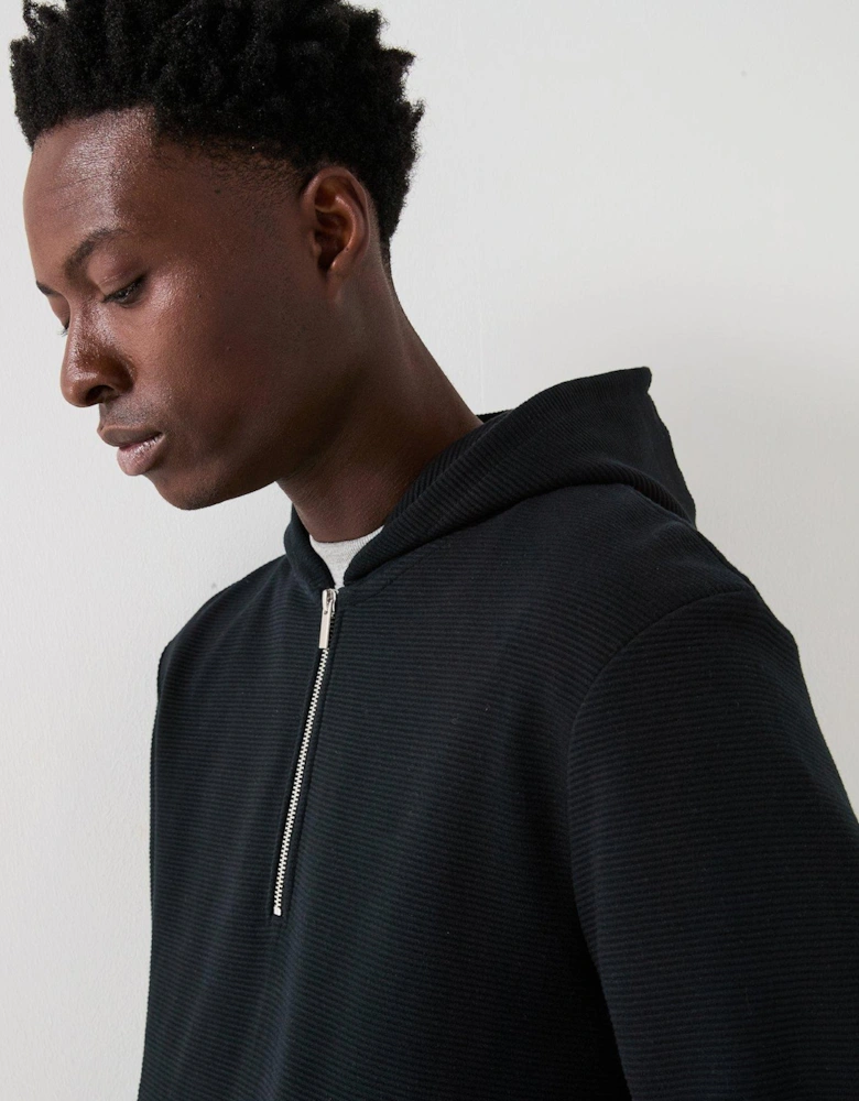 Ottoman Quarter Zip Hoody - Black