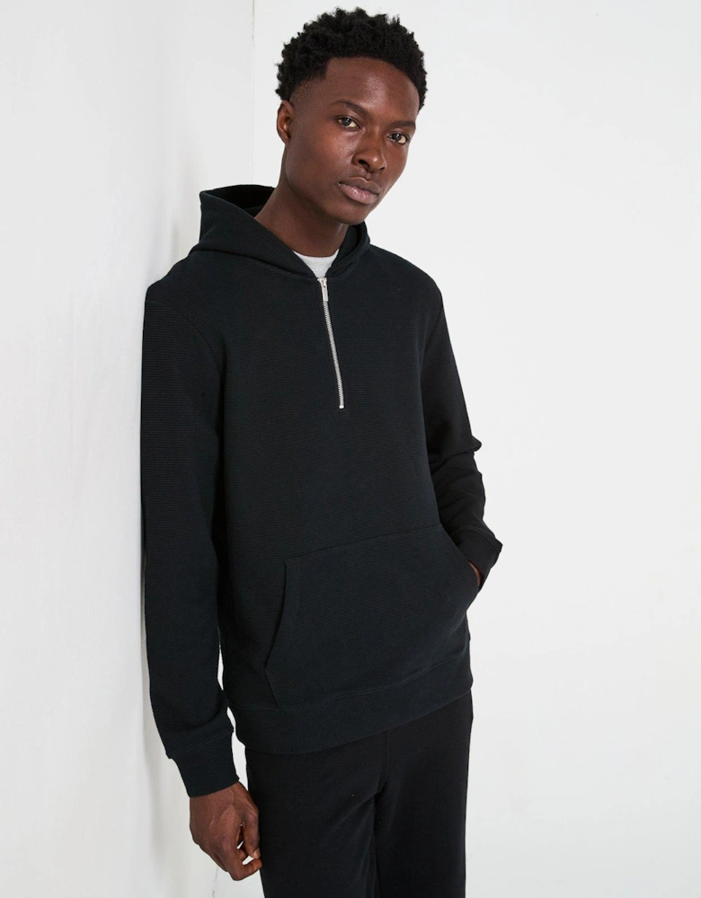 Ottoman Quarter Zip Hoody - Black