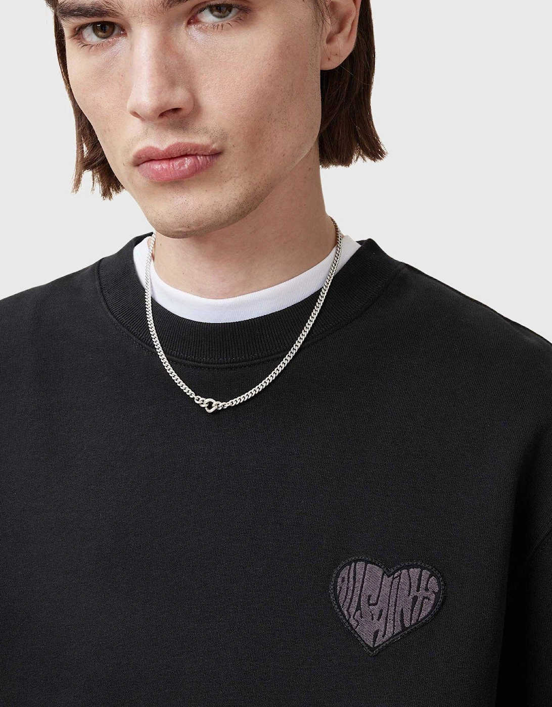 Lovers Logo Crew Neck Sweatshirt - Black