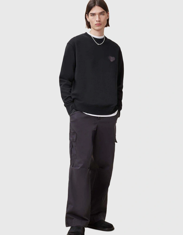Lovers Logo Crew Neck Sweatshirt - Black
