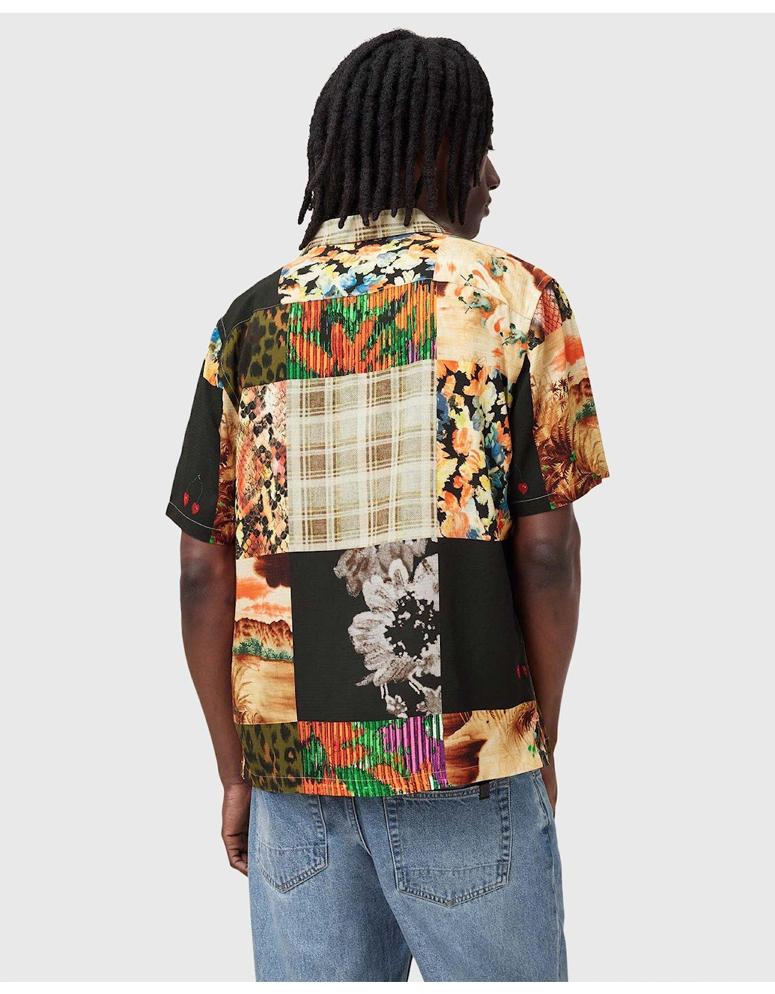 Patches Short Sleeve Shirt - Black/Multi