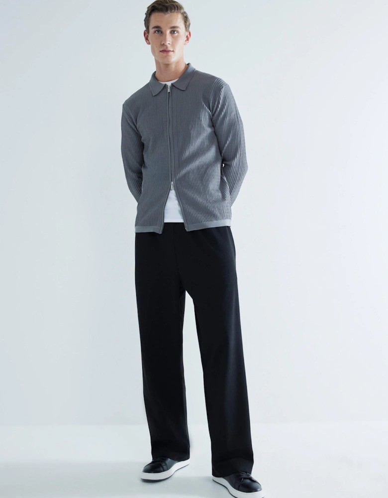 Brick Long Sleeve Knitted Shirt - Grey