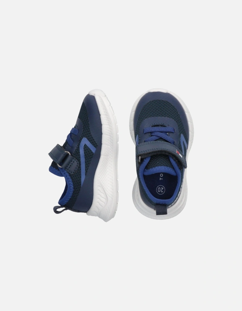Boys Connor Low Cut Lace-Up/Velcro Trainers - Navy