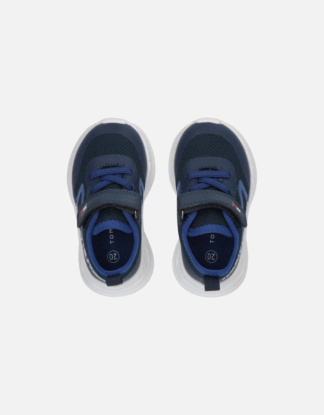Boys Connor Low Cut Lace-Up/Velcro Trainers - Navy